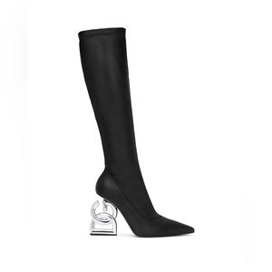 Black Dolce & Gabbana knee high boots 8.5